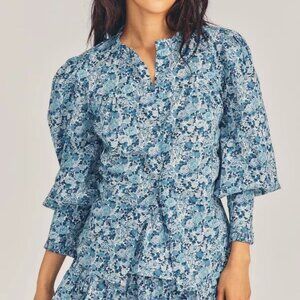 LoveShackFancy x Liberty Fabrics Lumiere Top in Elysian Day Floral Size Small